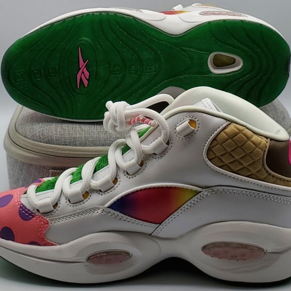 Hasbro x Reebok Question Mid Men's Size 5.5 'Candy Land' White GZ0081 Rare - Picture 4 of 9